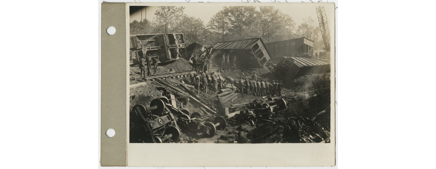 Workers Clearing Train Wreck