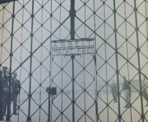 Photograph of Dachau's front gates