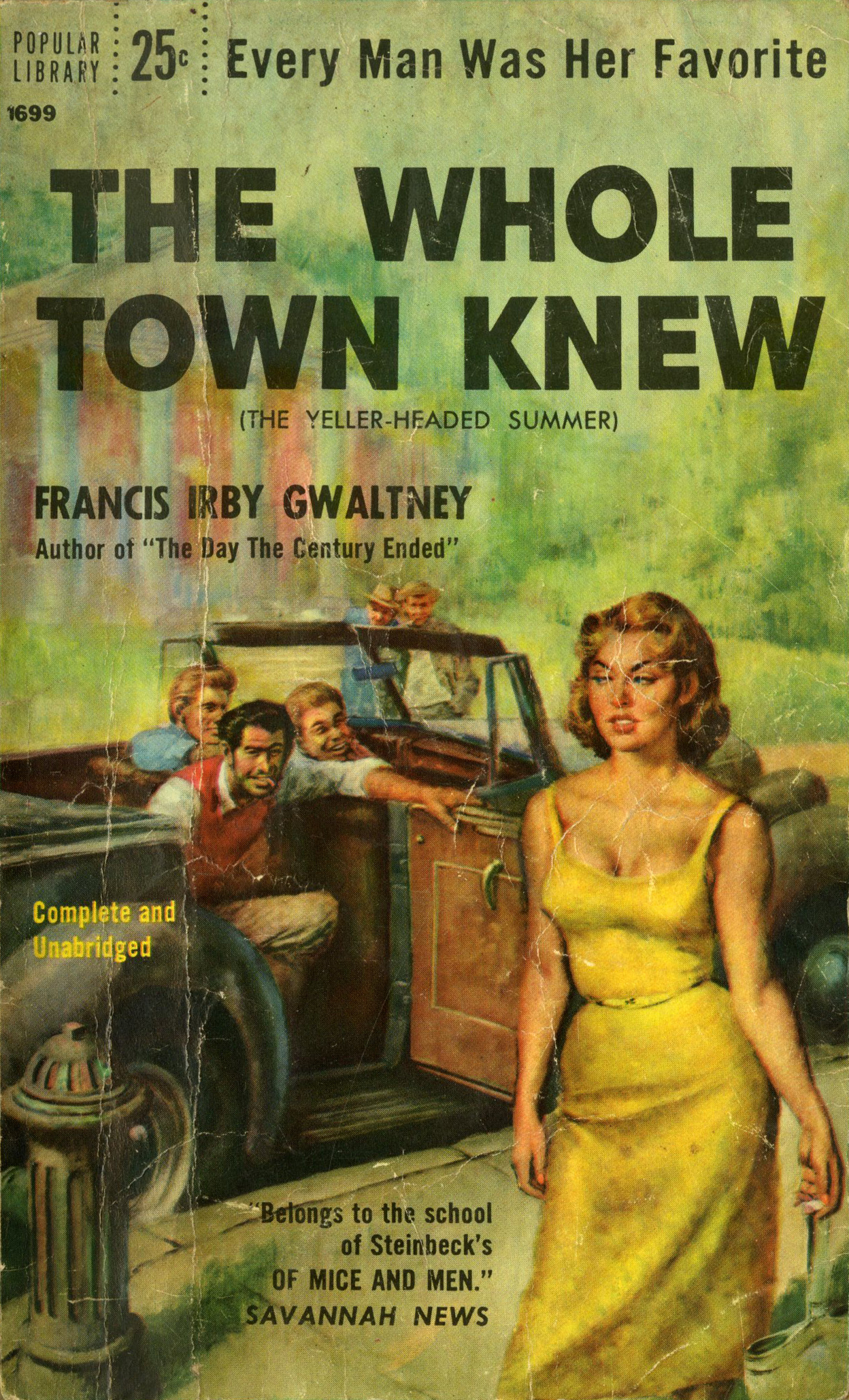 Cover of Francis Irby Gwaltney's The Whole Town Knew, 1956