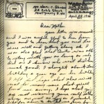 Handwritten v-mail letter (v-mails were photographically reproduced, and at a smaller scale than the original)