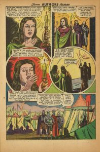 Page from 1950 Famous Authors Illustrated comic book version of Shakepeare's Macbeth