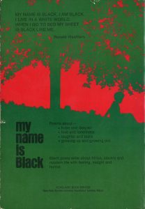Back cover of My Name Is Black, an anthology edited by Amanda Ambrose