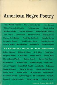 Front cover of American Negro Poetry, an anthology edited by Arna Bontemps