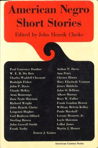 Front cover of American Negro Short Stories, an anthology edited by John Henrick Clarke