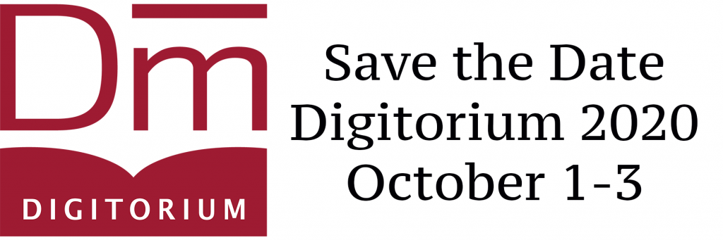 save the date digitorium 2020 October 1-3
