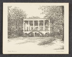 Illustration of President's Mansion at the University of Alabama